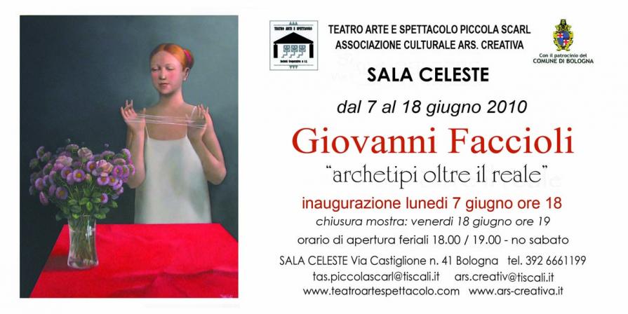 Locandina Mostra Giovanni Faccioli Sala Celeste Bologna Locandina Mostra Giovanni Faccioli Sala Celeste Bologna