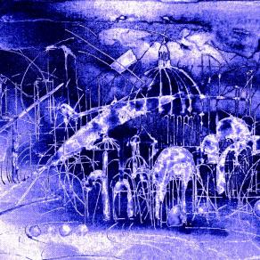 Città sovrapposte in blu