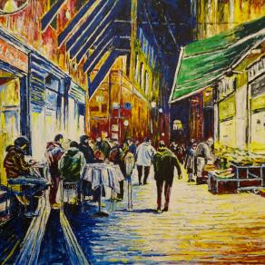 Bologna: via Drapperie di notte