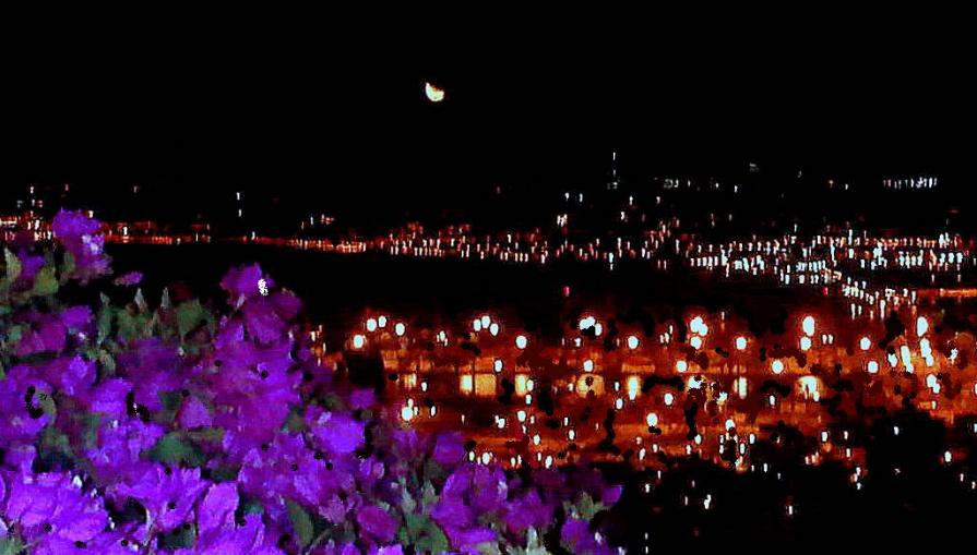 my town - one (night) view