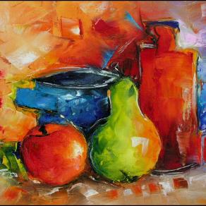 Aneta Karas (Polonia) – Natura morta - olio tela  - 40 x 30