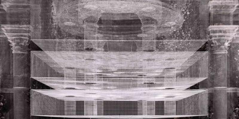 Edoardo Tresoldi, Cube Temple. An ethereal creation of wire mesh in Singapore