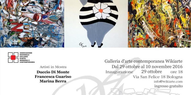 Mostra personale di Duccio DI Monte, Francesca Guariso, Marina Berra presenta Alberto Gross