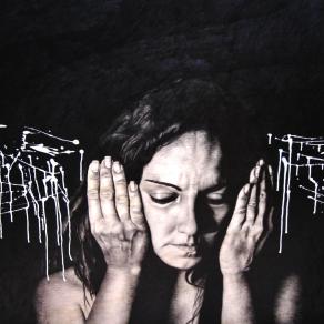 I Don't feel grafite e acrilico su tavola