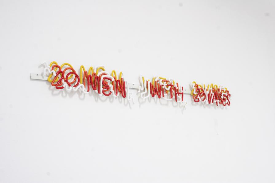 20 men with 20 vases