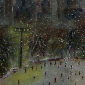 Winter slide in NYC- close up